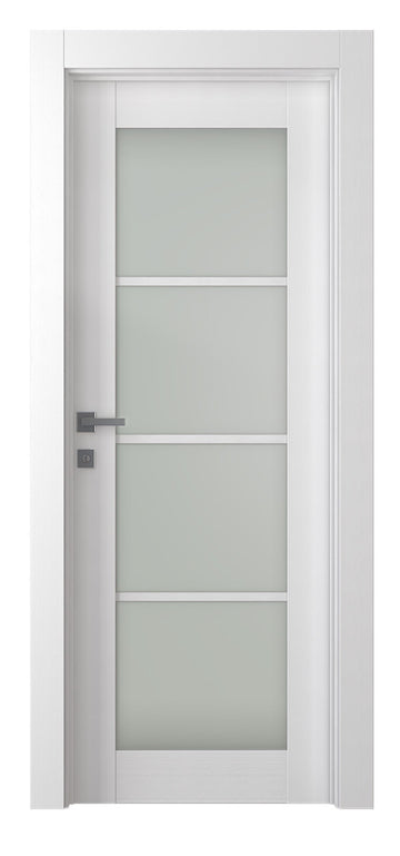 Belldinni Palladio 4 Lite Vetro Bianco Noble Wood Veneer Modern Interior Door