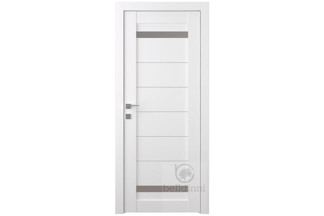 Belldinni Perla Vetro Bianco Noble Laminated Modern Interior Door - Single Door