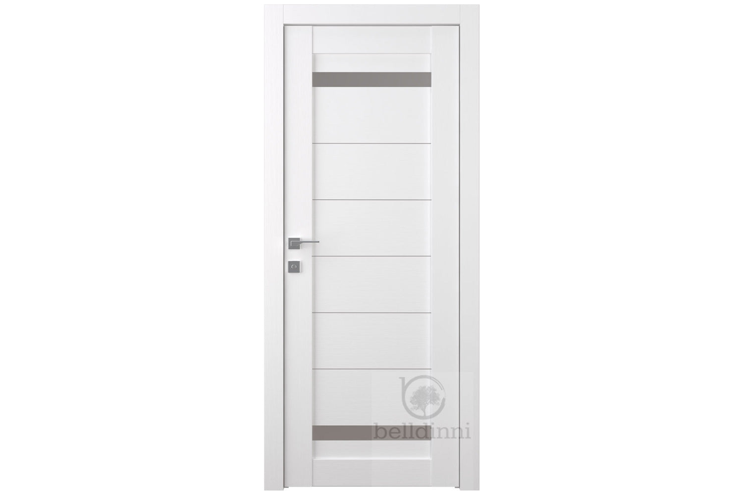 Belldinni Perla Vetro Bianco Noble Laminated Modern Interior Door - Single Door