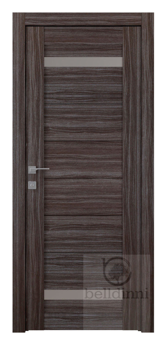 Belldinni Perla Vetro Gray Oak Laminated Modern Interior Door