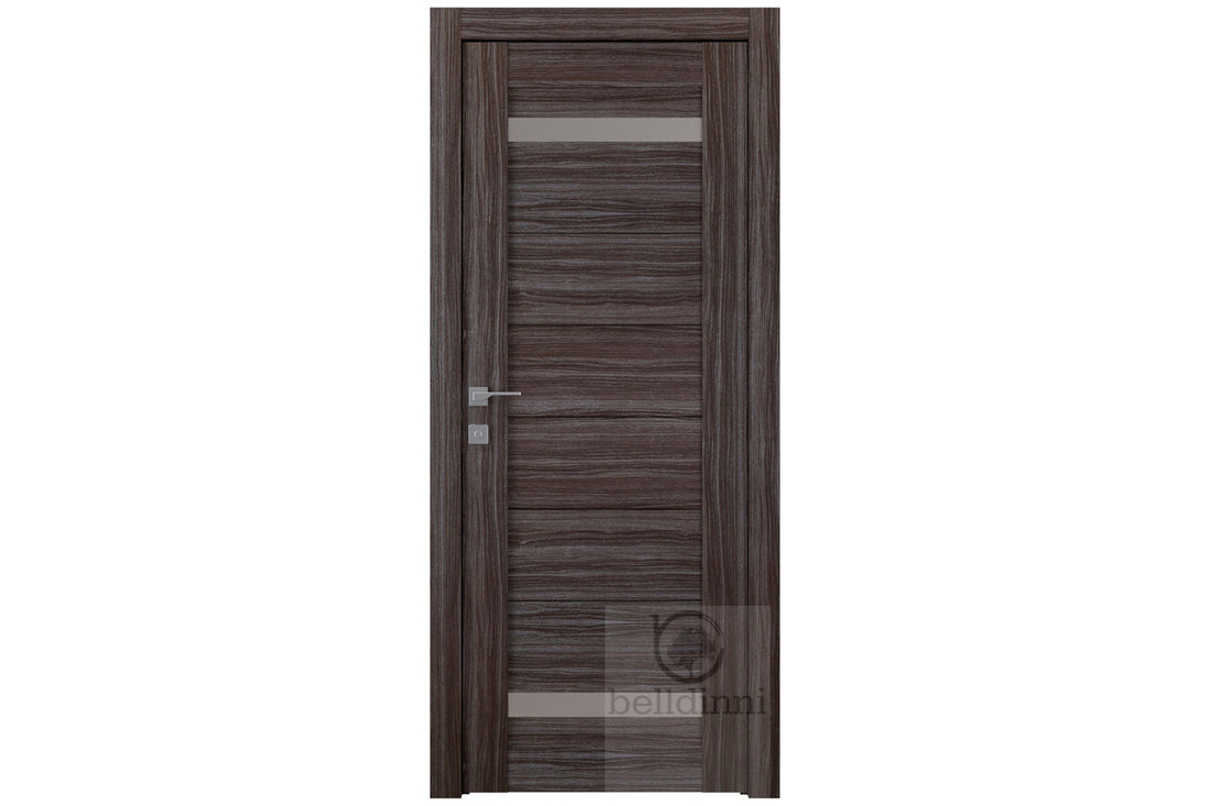 Belldinni Perla Vetro Gray Oak Laminated Modern Interior Door - Single Door