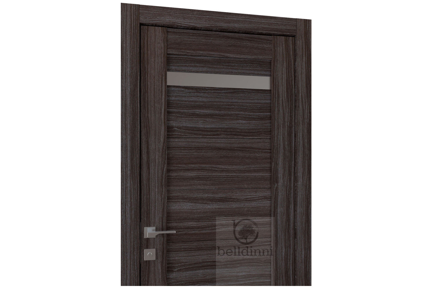 Belldinni Perla Vetro Gray Oak Laminated Modern Interior Door