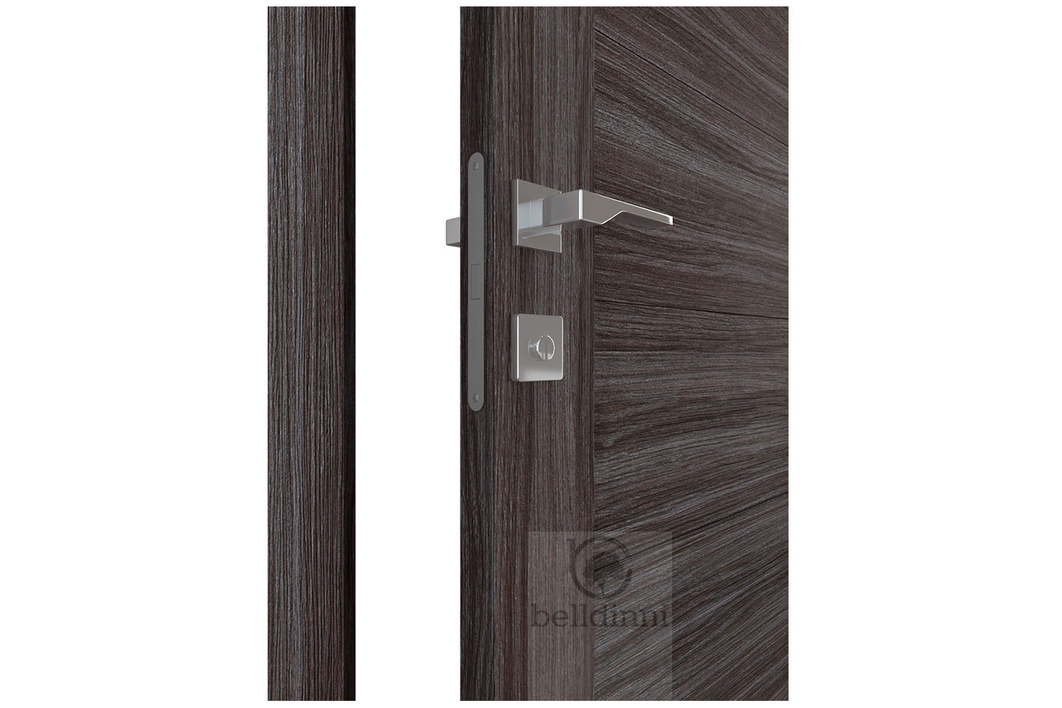 Belldinni Perla Vetro Gray Oak Laminated Modern Interior Door