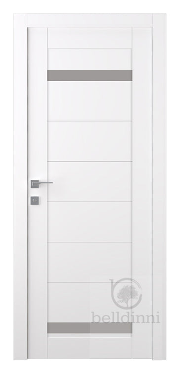 Belldinni Perla Vetro Snow White Laminated Modern Interior Door