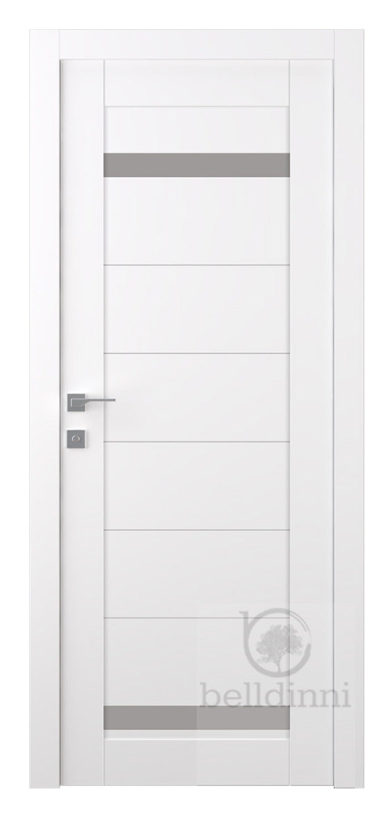 Belldinni Perla Vetro Snow White Laminated Modern Interior Door