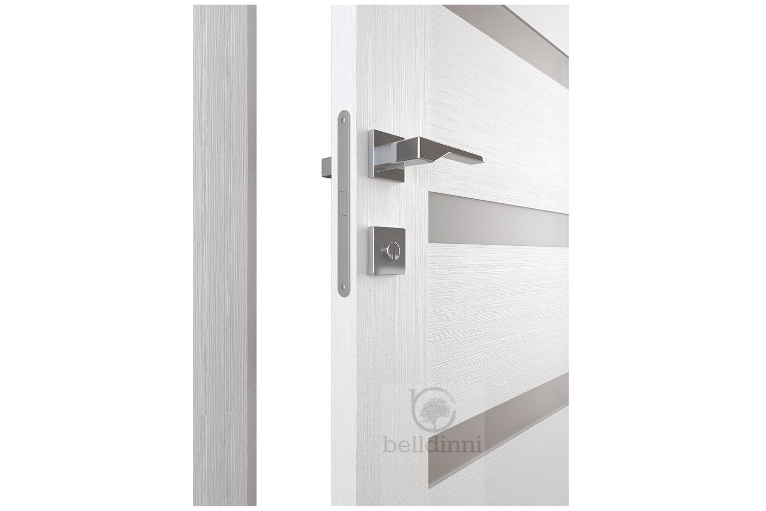 Belldinni Rita Vetro Bianco Noble Laminated Modern Interior Door
