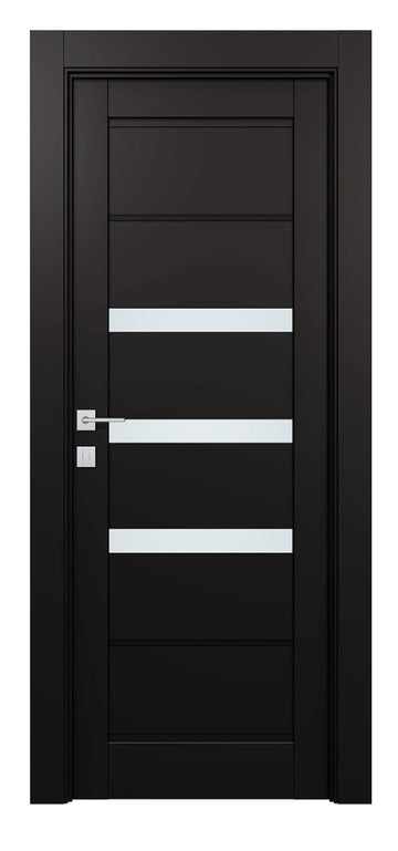 Belldinni Rita Vetro Black Matte Laminated Modern Interior Door