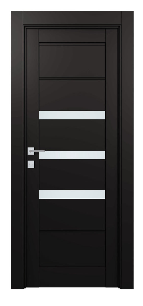 Belldinni Rita Vetro Black Matte Laminated Modern Interior Door