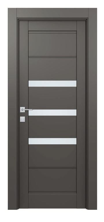 Belldinni Rita Vetro Gray Matte Laminated Modern Interior Door