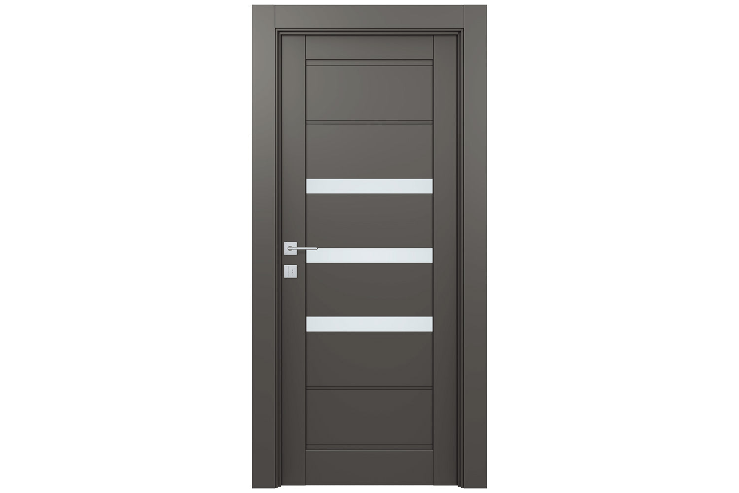 Belldinni Rita Vetro Gray Matte Laminated Modern Interior Door - Single Door