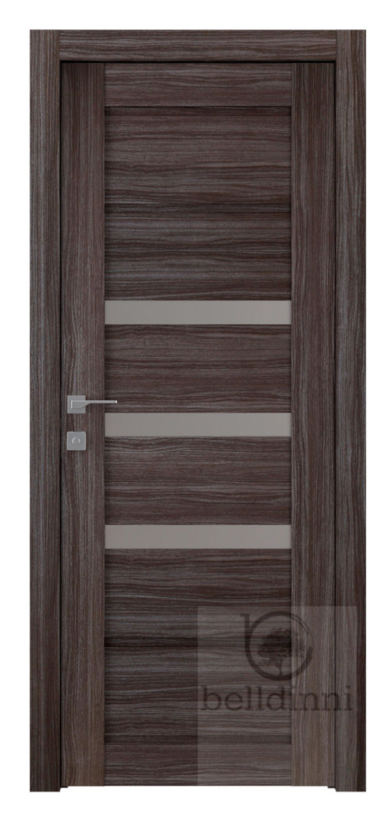 Belldinni Rita Vetro Gray Oak Laminated Modern Interior Door