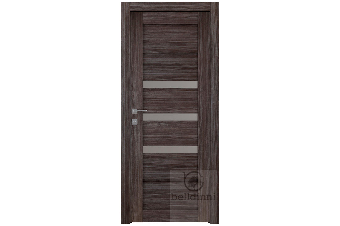 Belldinni Rita Vetro Gray Oak Laminated Modern Interior Door - Single Door