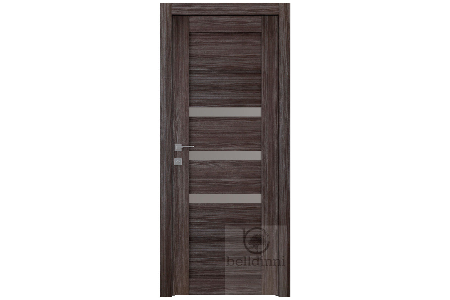 Belldinni Rita Vetro Gray Oak Laminated Modern Interior Door - Single Door