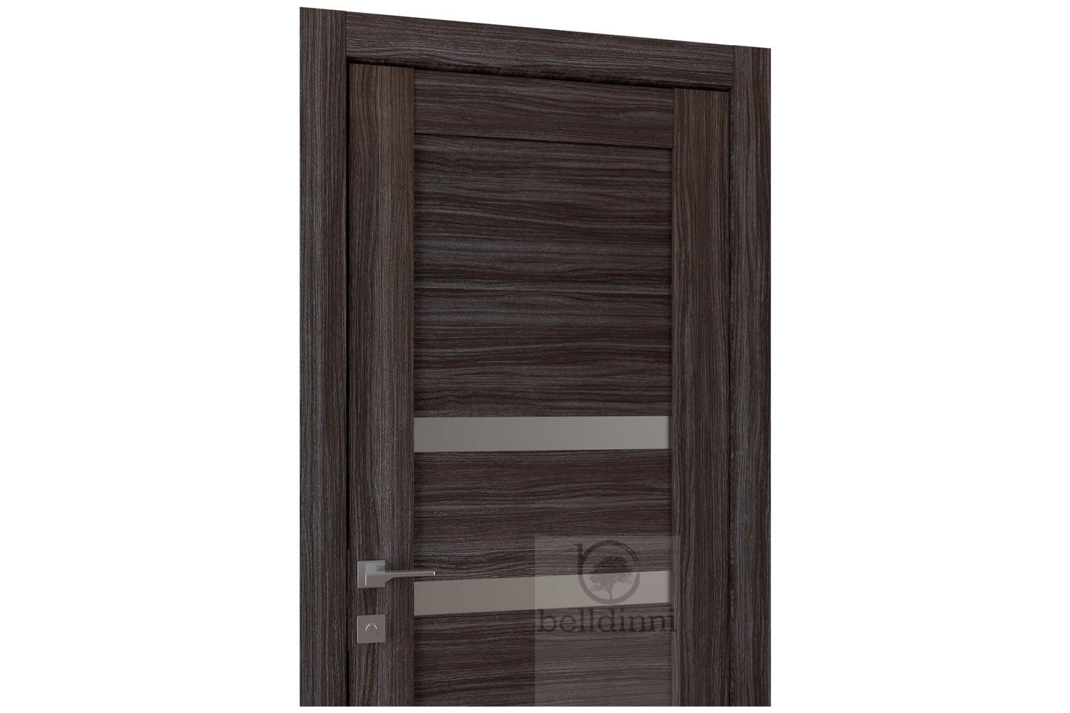 Belldinni Rita Vetro Gray Oak Laminated Modern Interior Door