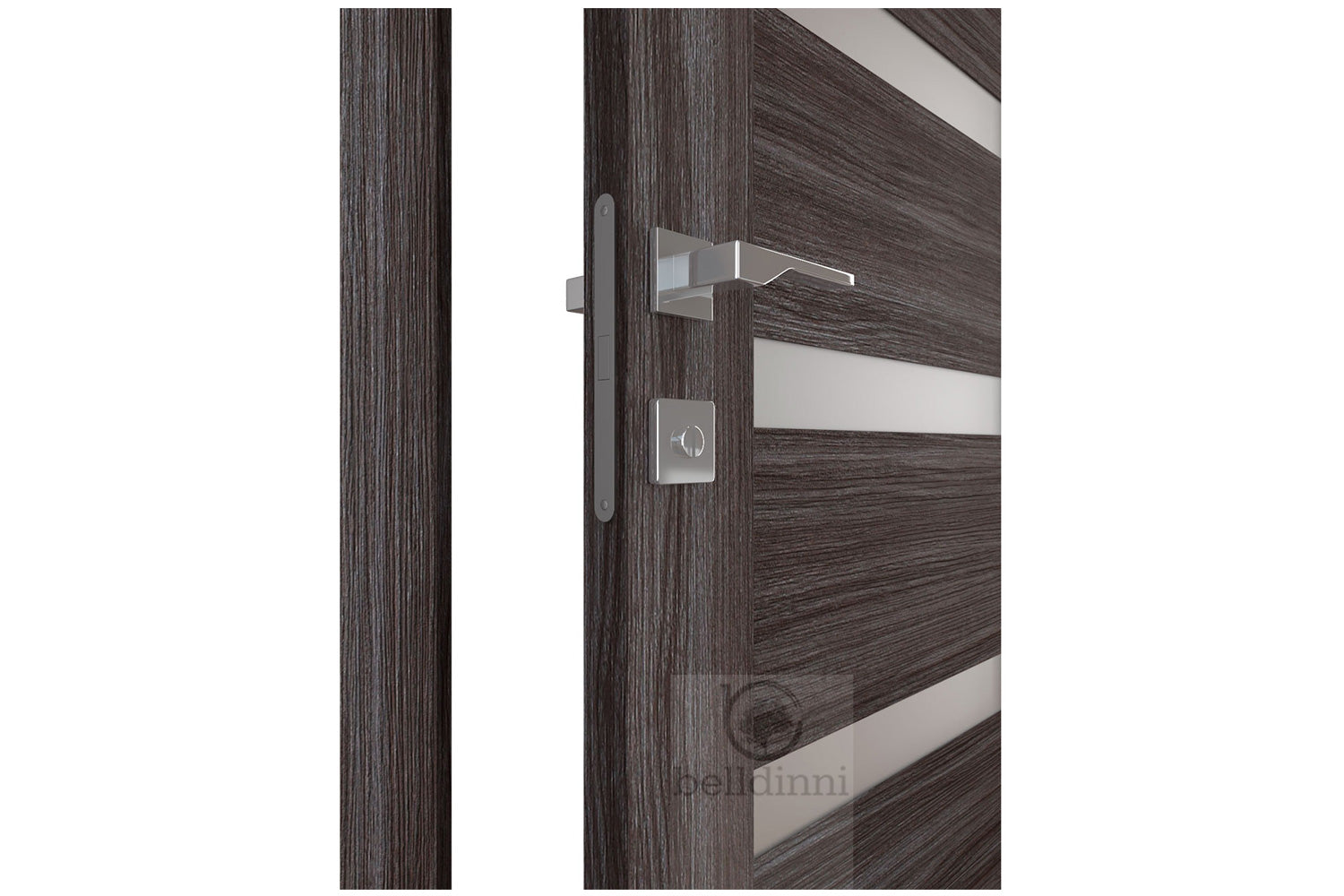 Belldinni Rita Vetro Gray Oak Laminated Modern Interior Door