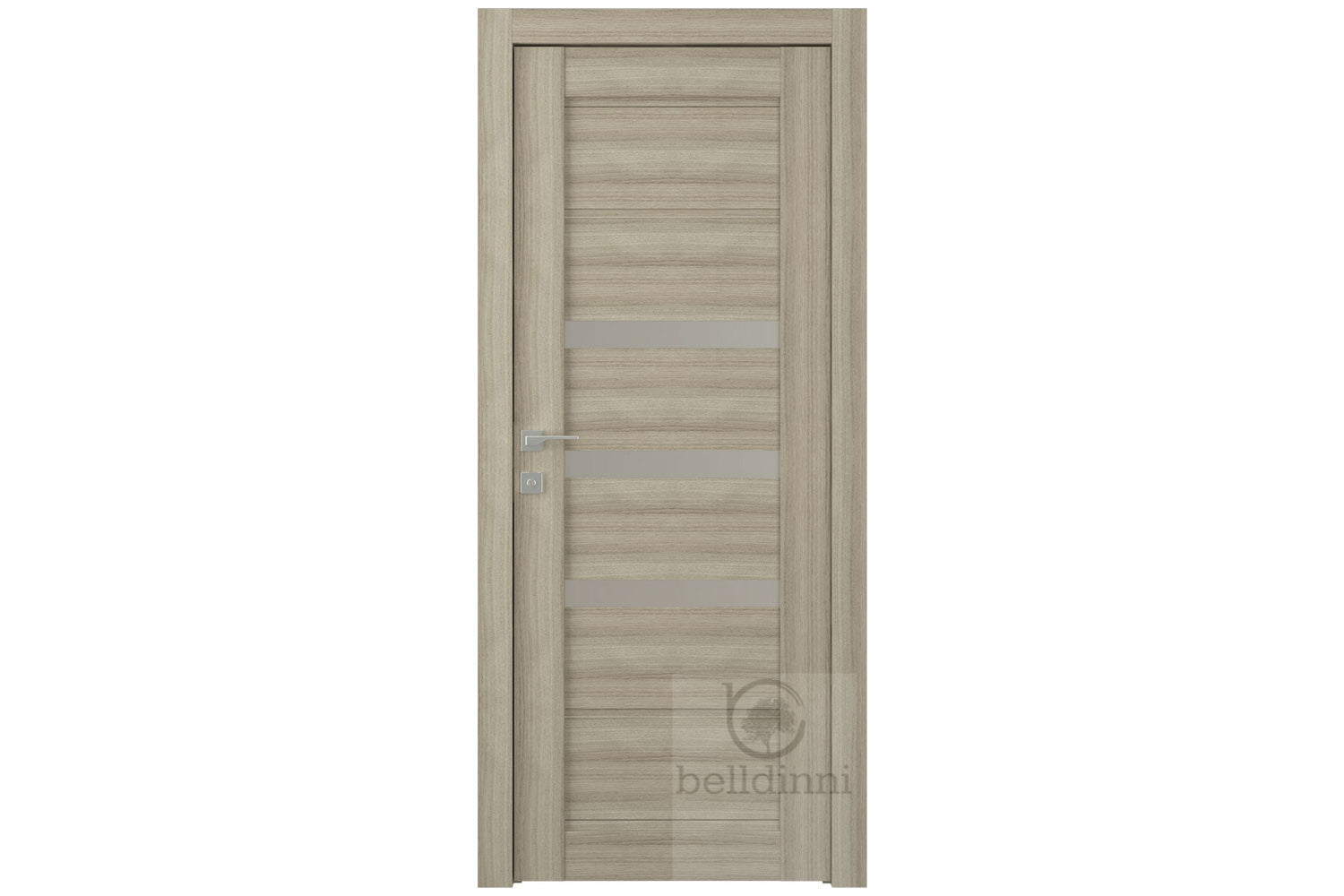 Belldinni Rita Vetro Shambor Laminated Modern Interior Door - Single Door