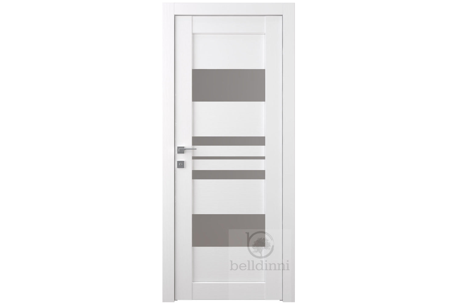 Belldinni Romi Vetro Bianco Noble Laminated Modern Interior Door - Single Door