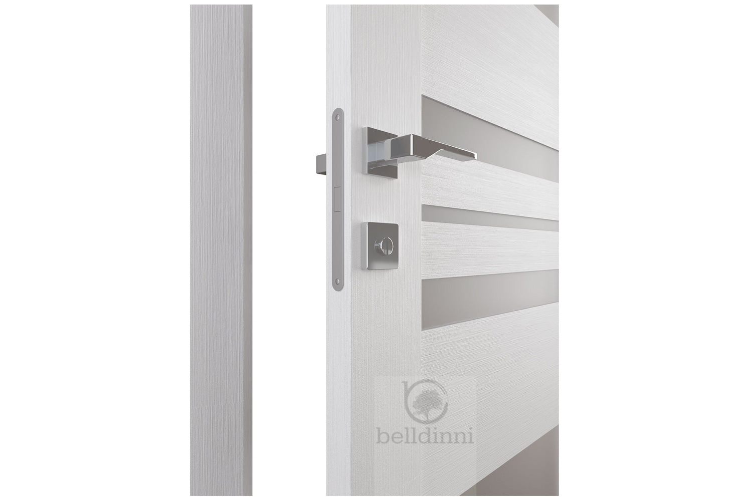 Belldinni Romi Vetro Bianco Noble Laminated Modern Interior Door