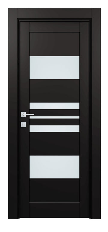 Belldinni Romi Vetro Black Matte Laminated Modern Interior Door