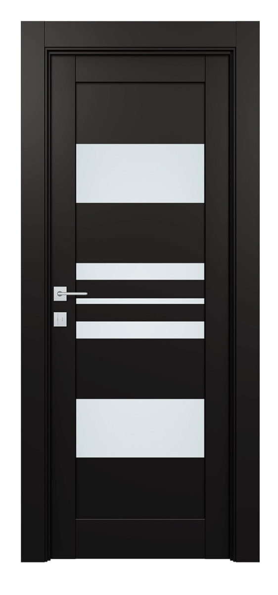Belldinni Romi Vetro Black Matte Laminated Modern Interior Door