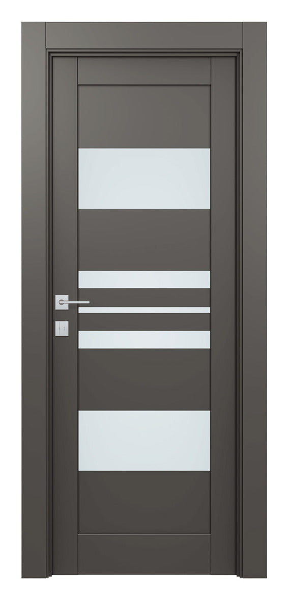 Belldinni Romi Vetro Gray Matte Laminated Modern Interior Door