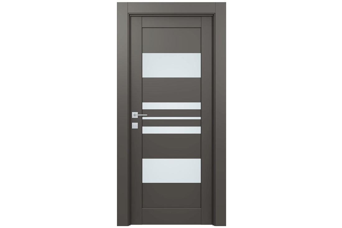 Belldinni Romi Vetro Gray Matte Laminated Modern Interior Door - Single Door