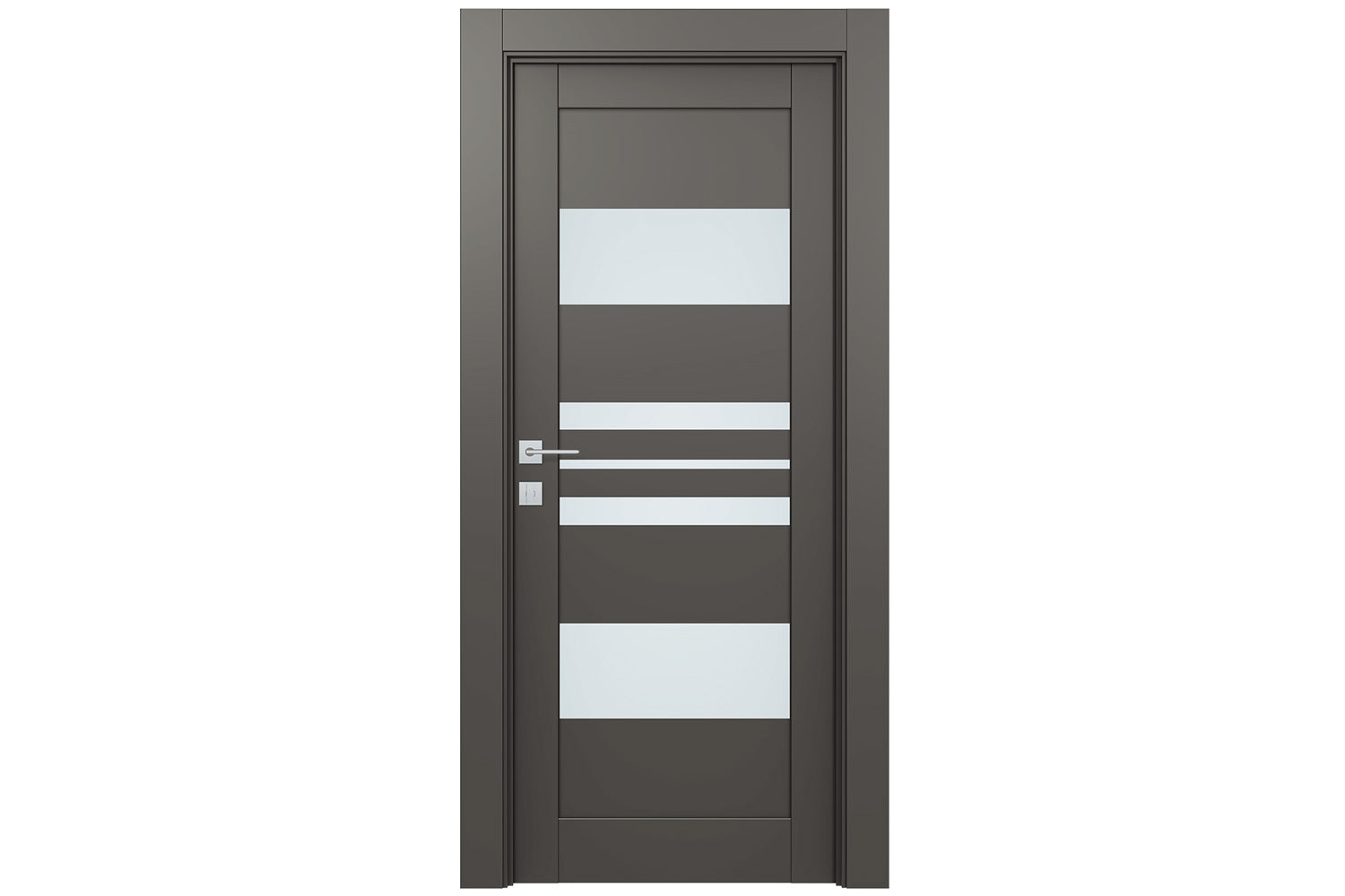 Belldinni Romi Vetro Gray Matte Laminated Modern Interior Door - Single Door