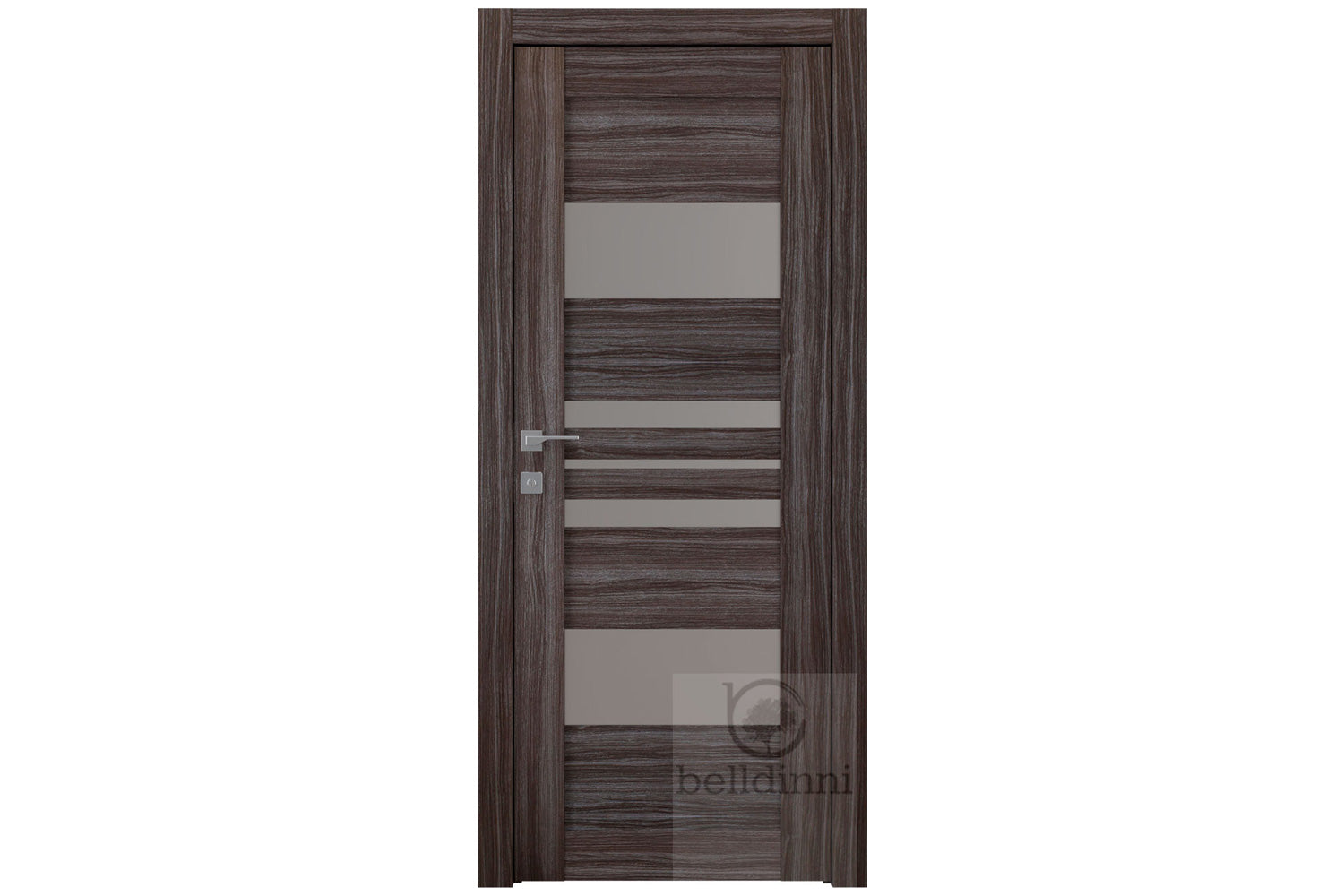 Belldinni Romi Vetro Gray Oak Laminated Modern Interior Door - Single Door
