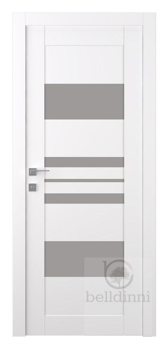 Belldinni Romi Vetro Snow White Laminated Modern Interior Door