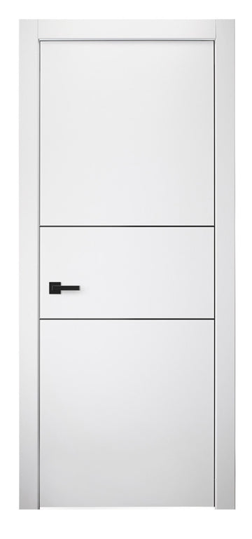 Belldinni SmartPro 2H Black Polar White Enamel Modern Interior Door
