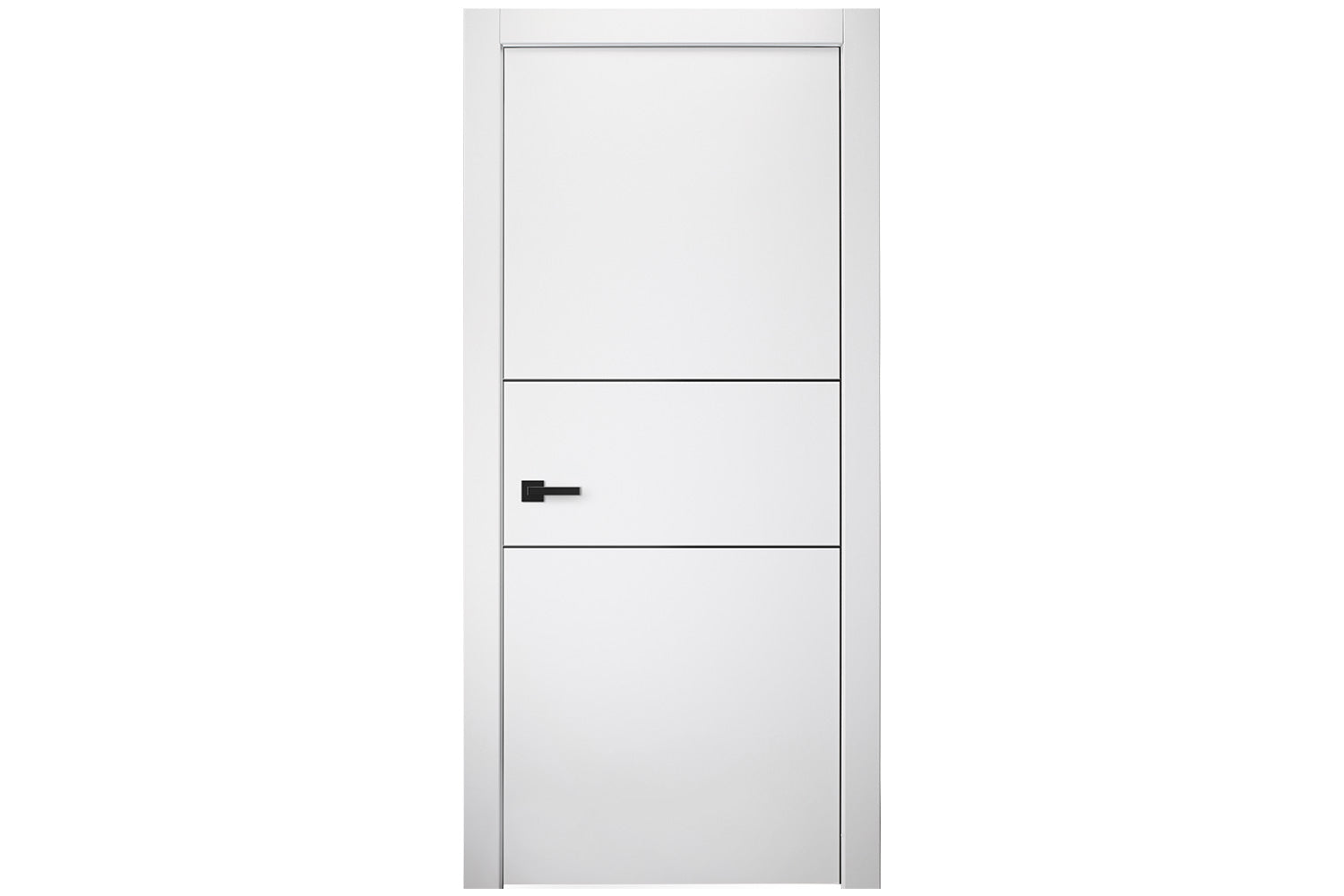 Belldinni SmartPro 2H Black Polar White Enamel Modern Interior Door - Single Door
