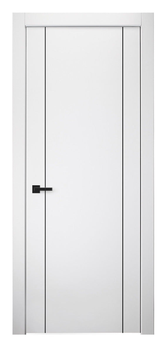 Belldinni SmartPro 2U Black Polar White Enamel Modern Interior Door