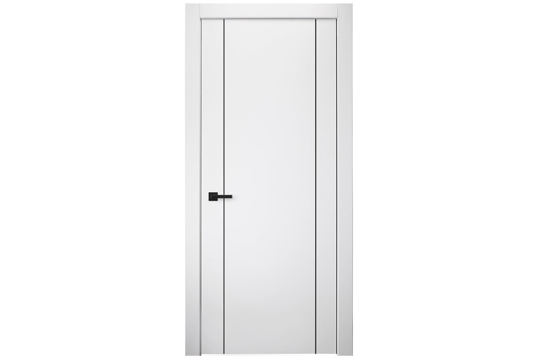 Belldinni SmartPro 2U Black Polar White Enamel Modern Interior Door - Single Door