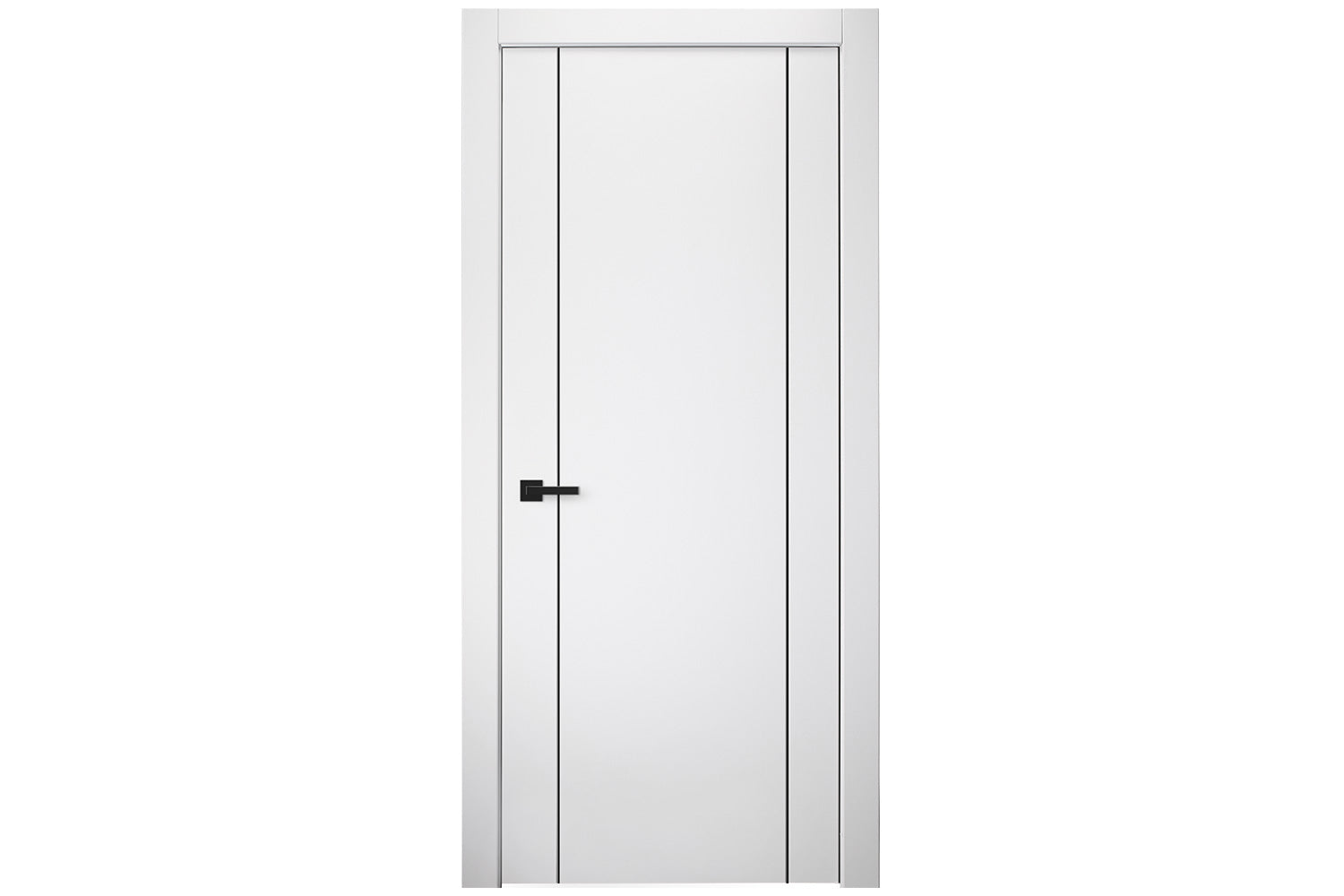 Belldinni SmartPro 2U Black Polar White Enamel Modern Interior Door - Single Door