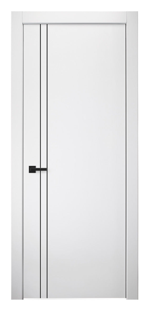 Belldinni SmartPro 2V Black Polar White Enamel Modern Interior Door