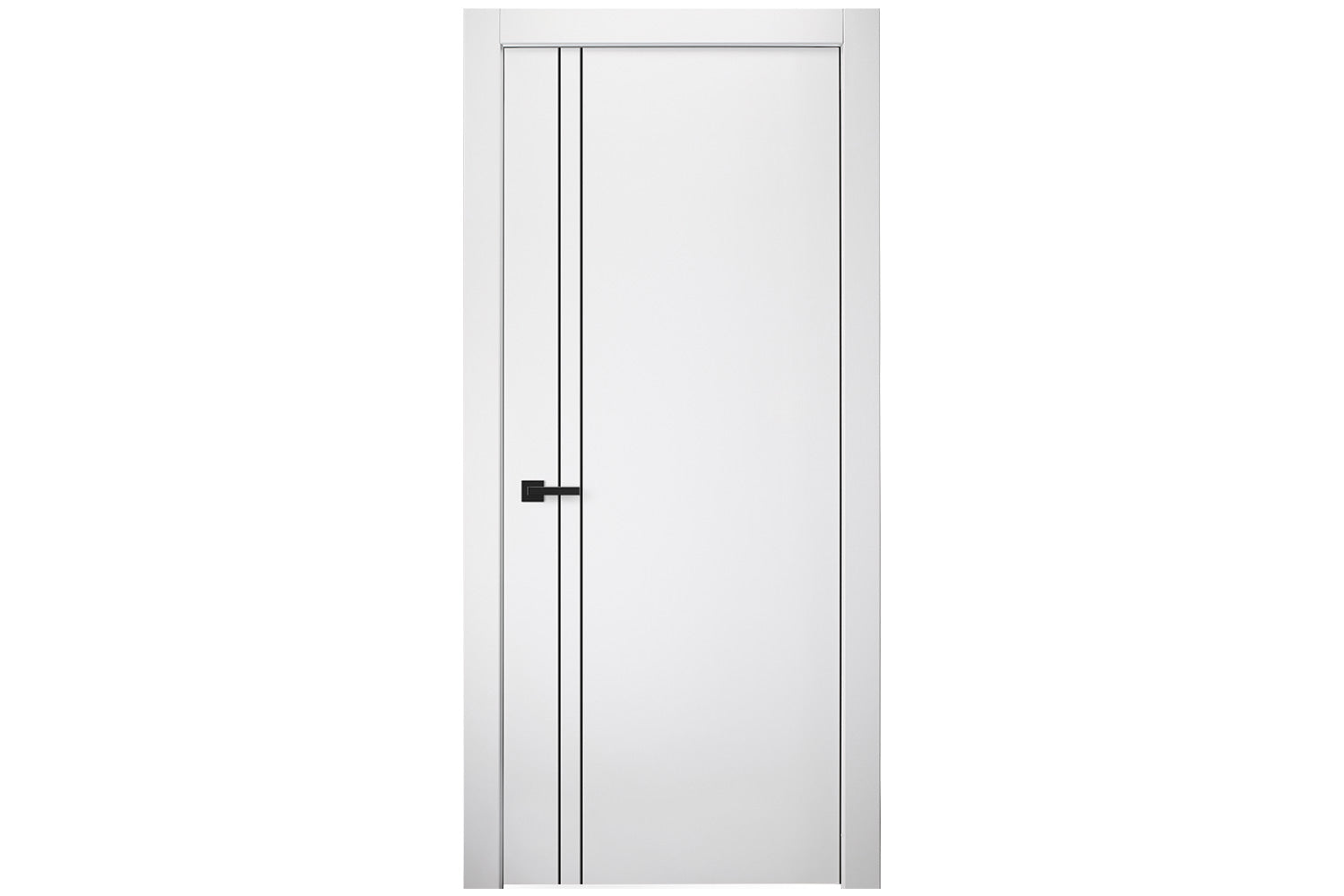 Belldinni SmartPro 2V Black Polar White Enamel Modern Interior Door - Single Door