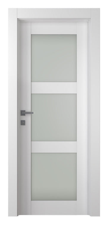 Belldinni SmartPro 3 Lite Vetro Polar White Enamel Modern Interior Door