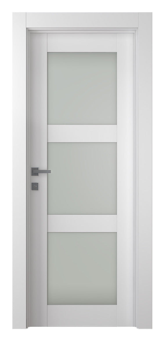 Belldinni SmartPro 3 Lite Vetro Polar White Enamel Modern Interior Door
