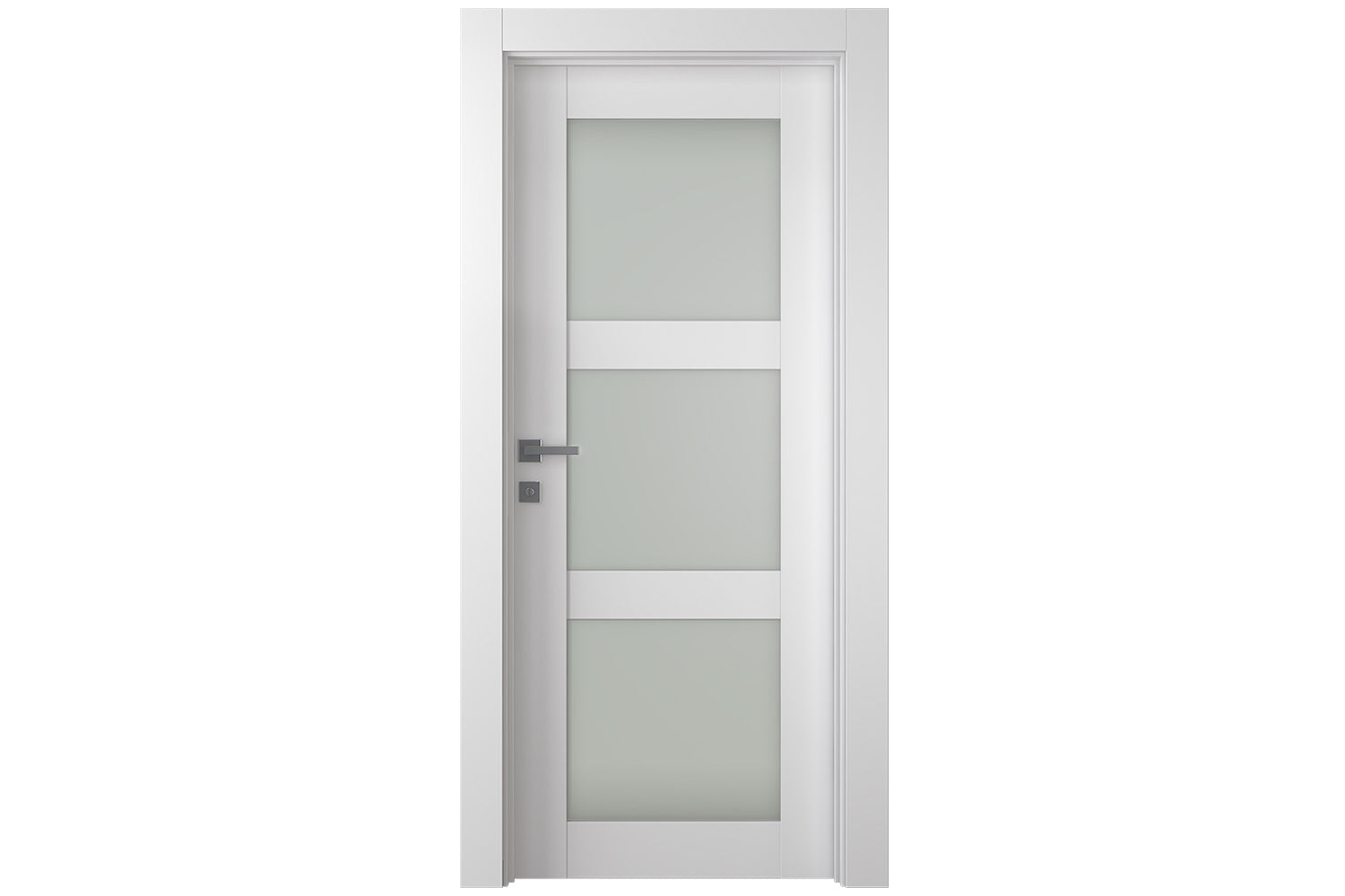 Belldinni SmartPro 3 Lite Vetro Polar White Enamel Modern Interior Door - Single Door