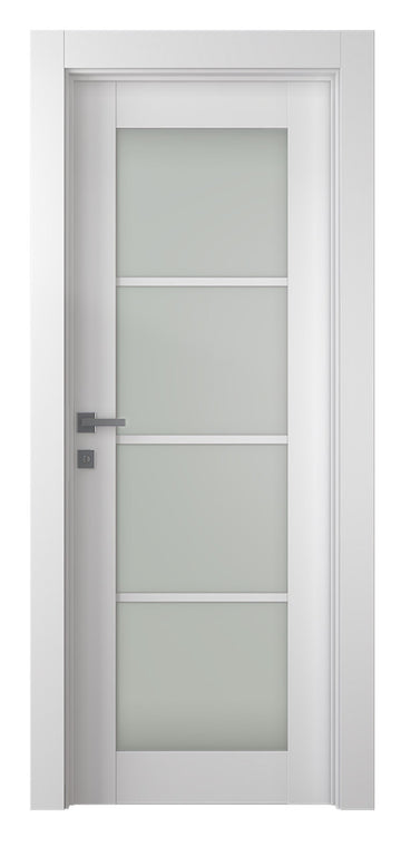 Belldinni SmartPro 4 Lite Vetro Polar White Enamel Modern Interior Door
