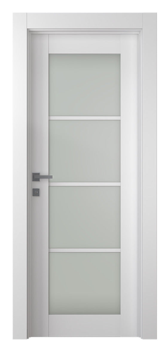 Belldinni SmartPro 4 Lite Vetro Polar White Enamel Modern Interior Door