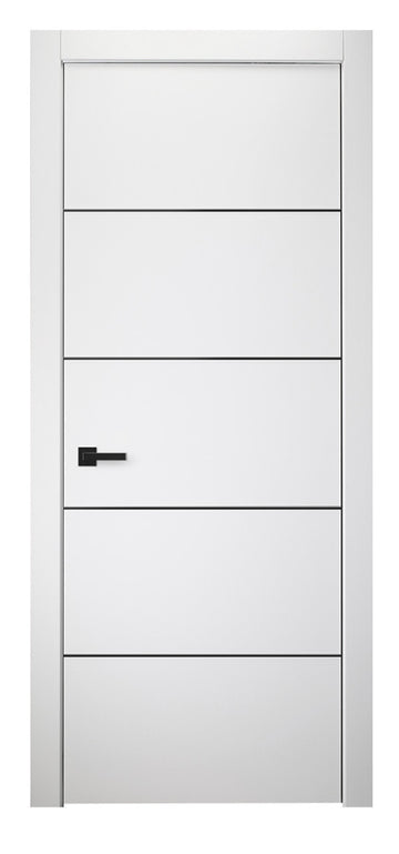Belldinni SmartPro 4H Black Polar White Enamel Modern Interior Door