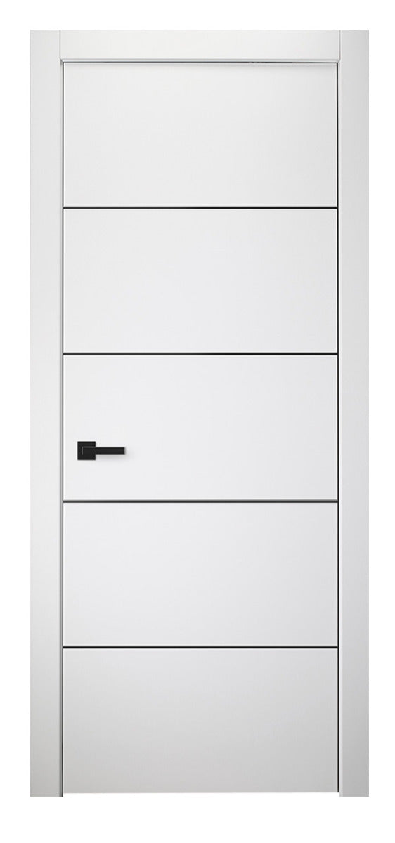 Belldinni SmartPro 4H Black Polar White Enamel Modern Interior Door