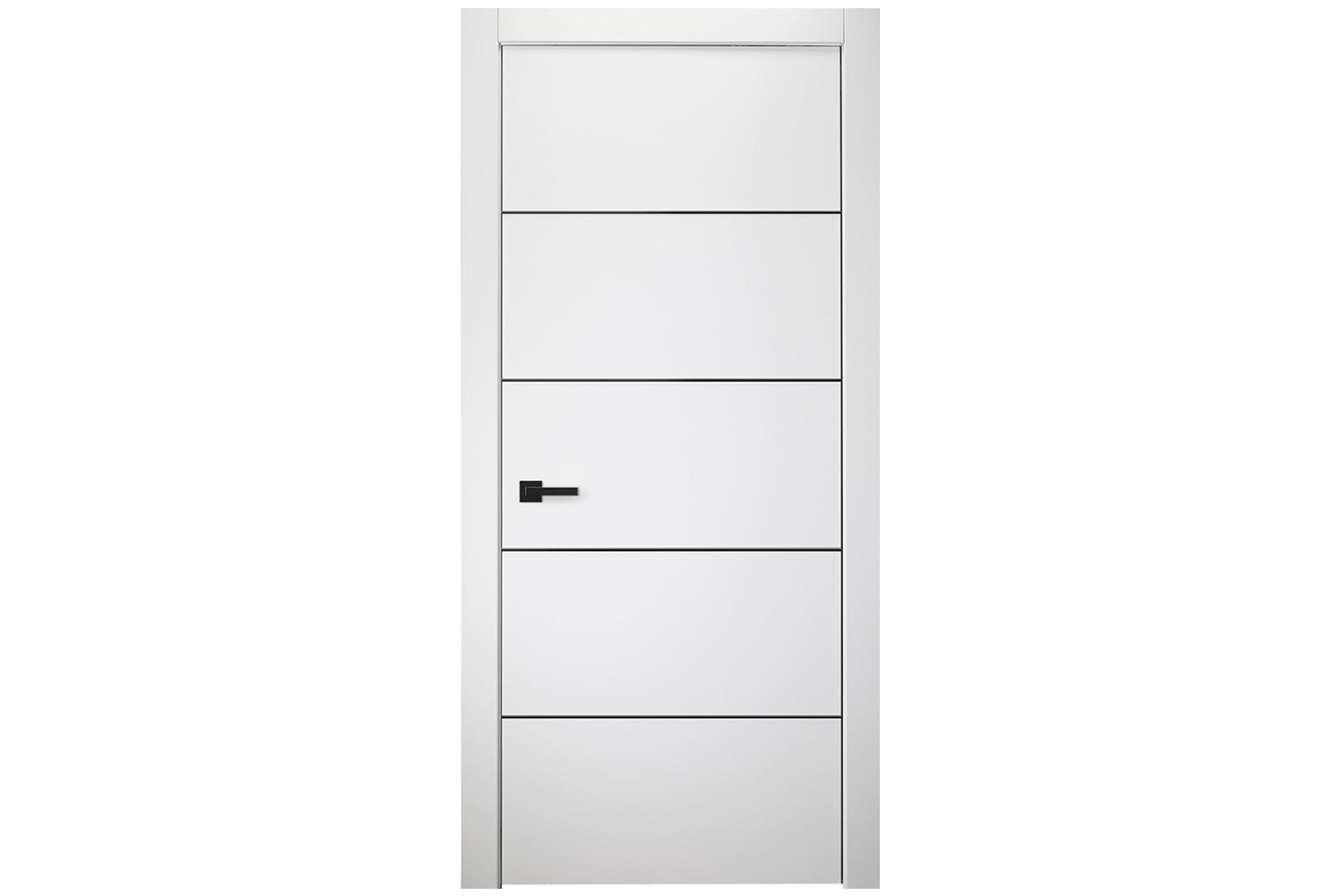 Belldinni SmartPro 4H Black Polar White Enamel Modern Interior Door - Single Door