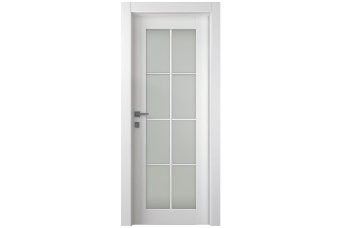 Belldinni SmartPro 8 Lite Vetro Polar White Modern Interior Door - Single Door