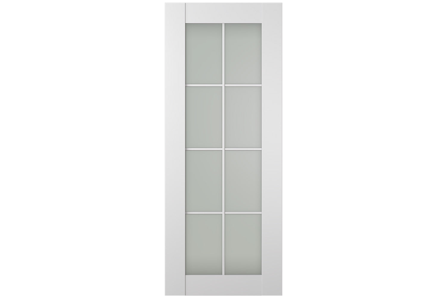 Belldinni SmartPro 8 Lite Vetro Polar White Modern Interior Door - Slab