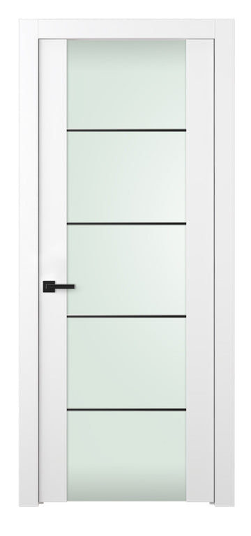 Belldinni SmartPro H3G 4H Black Vetro Polar White Enamel Modern Interior Door