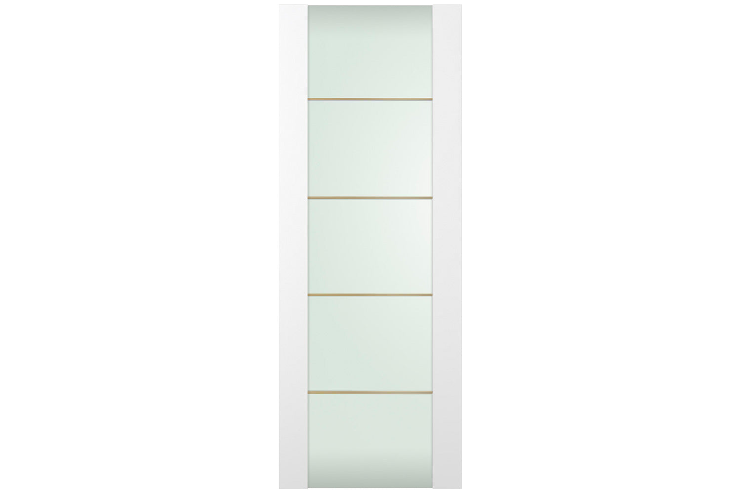 Belldinni SmartPro H3G 4H Gold Vetro Polar White Enamel Modern Interior Door - Slab