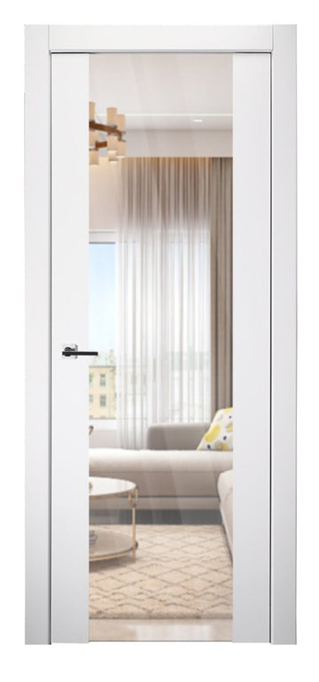 Belldinni SmartPro H3G Clear Vetro Polar White Modern Interior Door