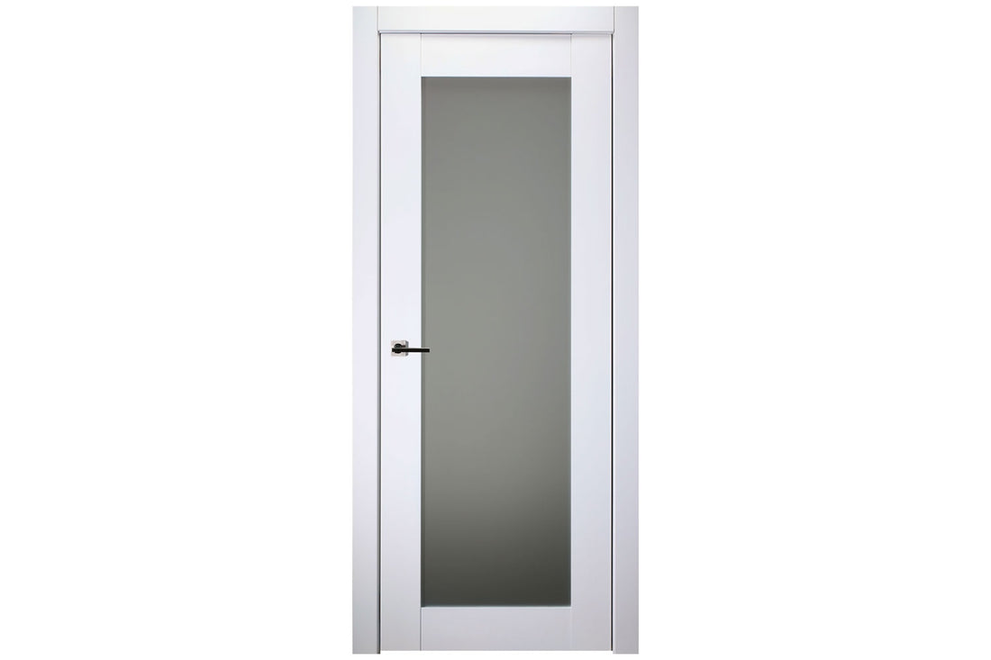 Belldinni SmartPro 207 Vetro Polar White Enamel Modern Interior Door - Single Door